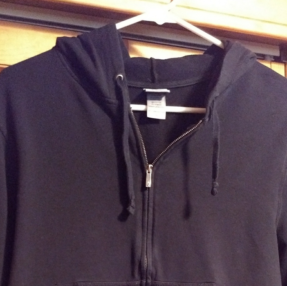 Black zip-up hoodie